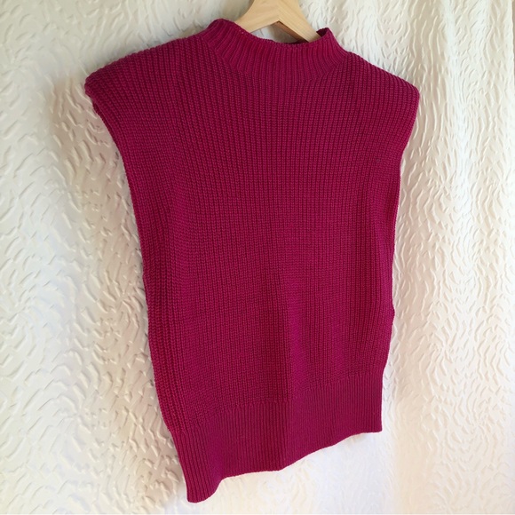 Aritzia Babaton Hazlitt Sweater Vest Deep Magenta Pink XXS - Picture 6 of 16